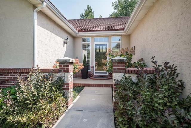 view of doorway to property