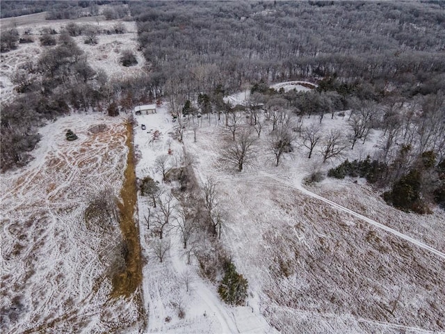 aerial view featuring a rural view