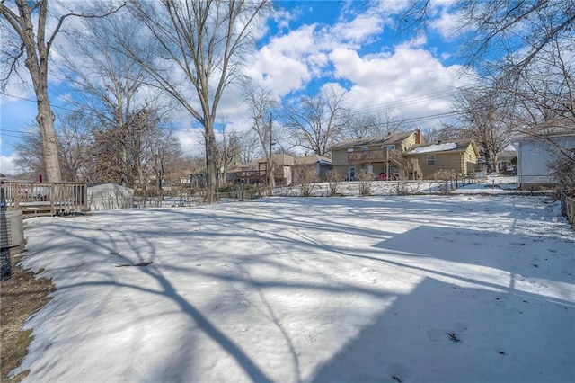 view of snowy yard