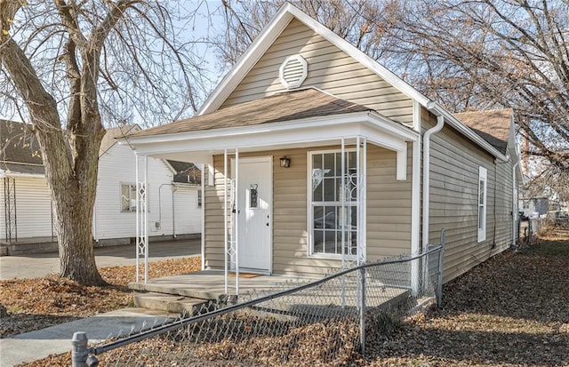 bungalow-style home featuring a porch