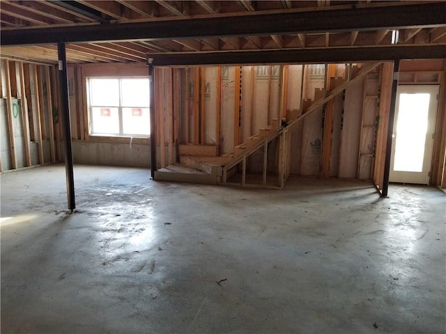 view of basement