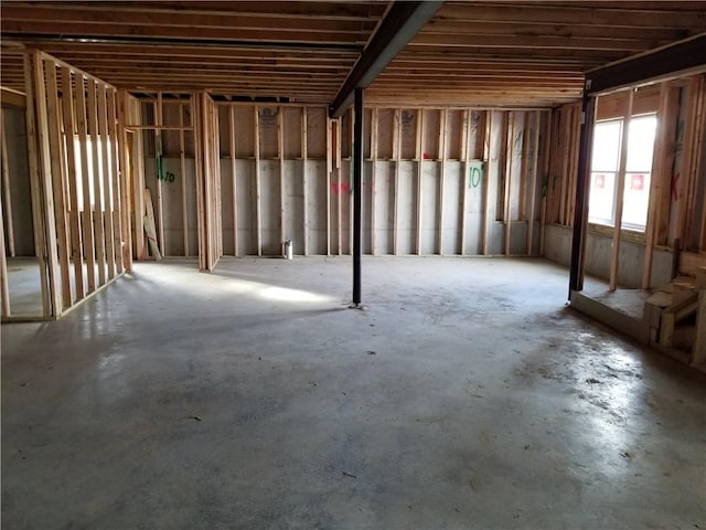 misc room with concrete floors