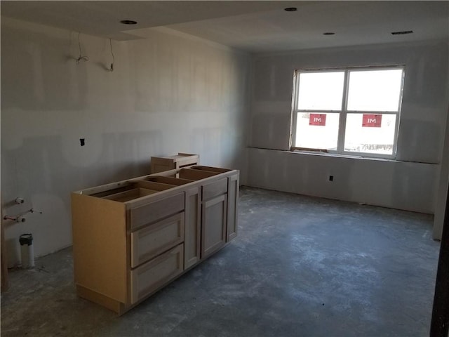 kitchen featuring concrete floors