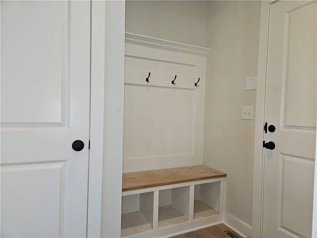 14608 Aspen Cir, Basehor, KS 66007 - mudroom featuring baseboards and wood finished floors