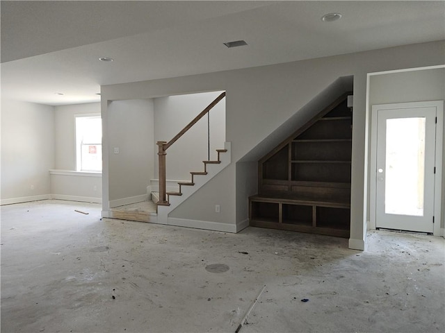 14608 Aspen Cir, Basehor, KS 66007 - basement with stairway and baseboards