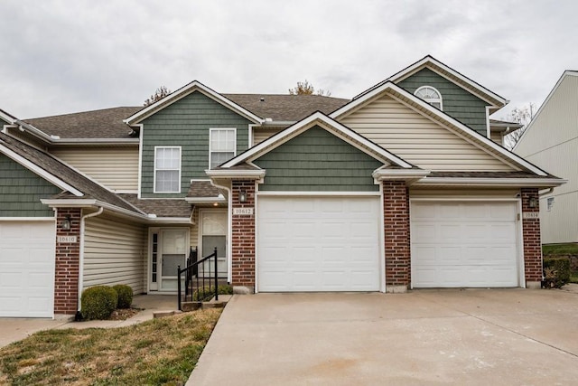 craftsman house with a garage