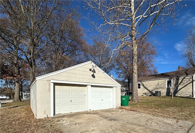 garage featuring central AC