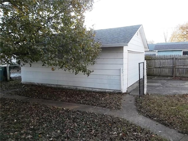 view of outdoor structure with a garage