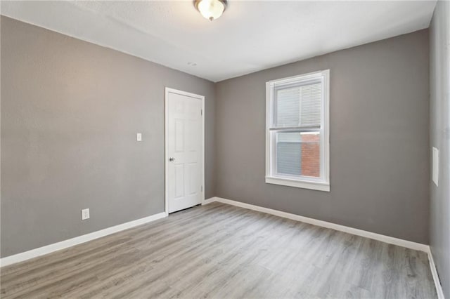 empty room featuring light hardwood / wood-style flooring