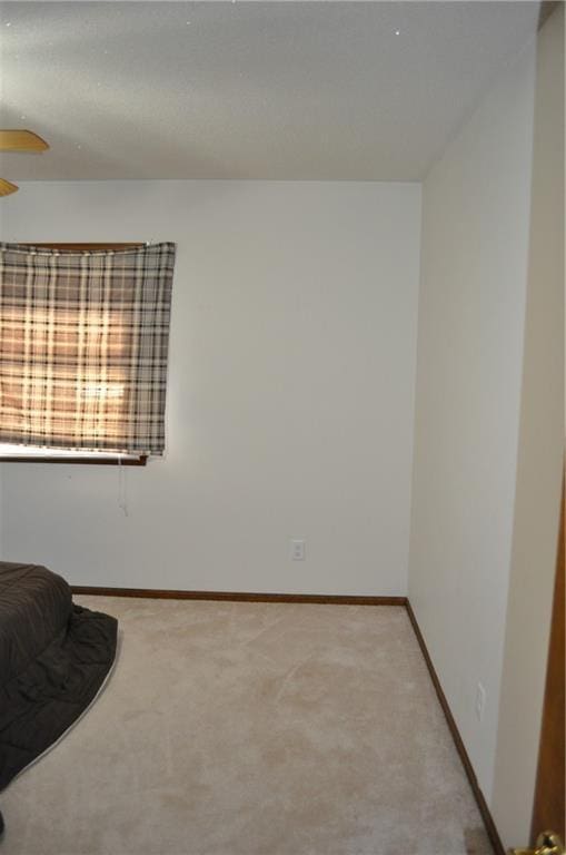 unfurnished bedroom featuring light colored carpet