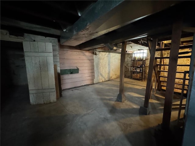 view of basement