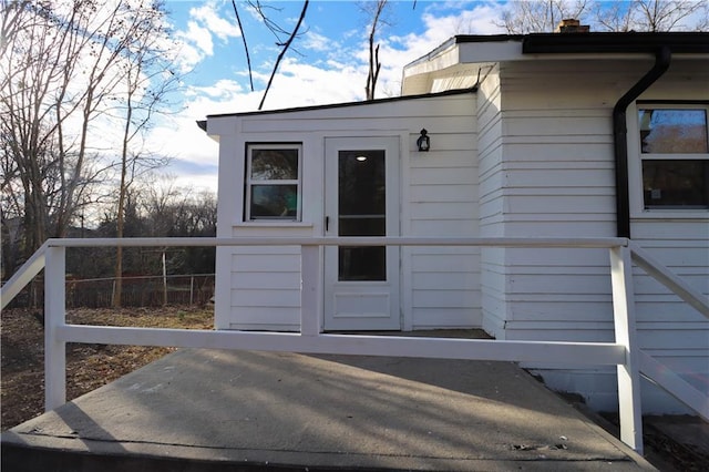 view of doorway to property