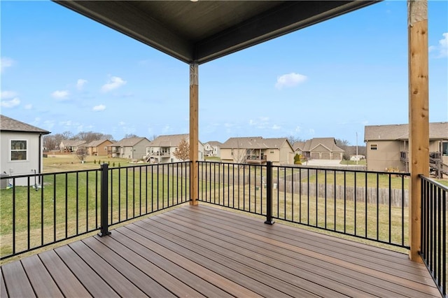 deck featuring a yard