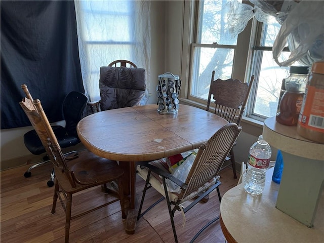 dining room featuring wood-type flooring