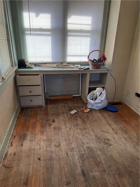 interior space featuring dark wood-type flooring