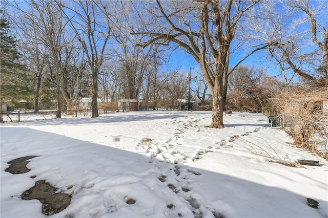 view of snowy yard