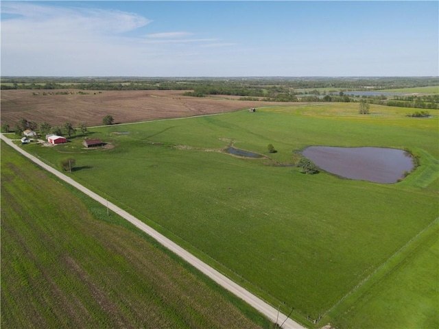 bird's eye view with a rural view