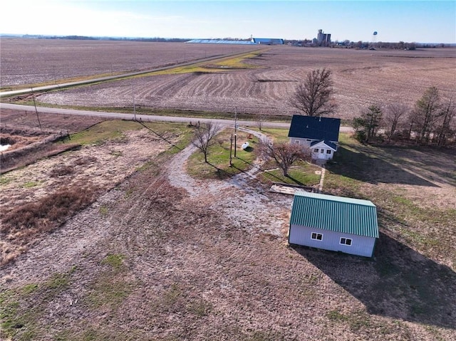 bird's eye view with a rural view