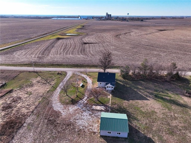 aerial view with a rural view