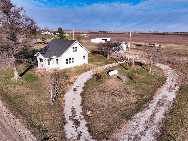 bird's eye view featuring a rural view