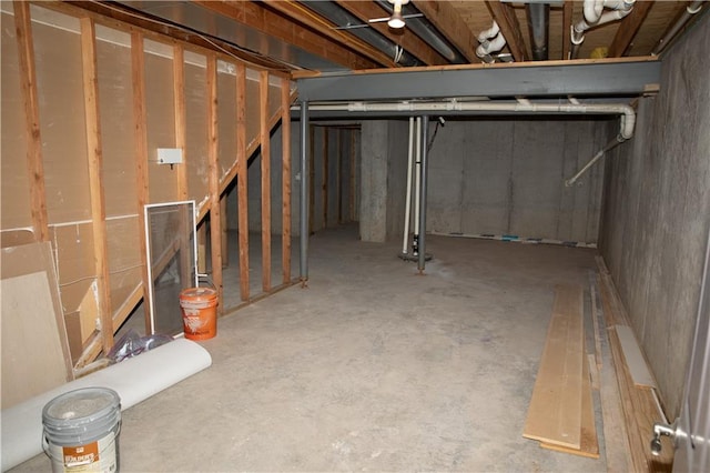 view of basement