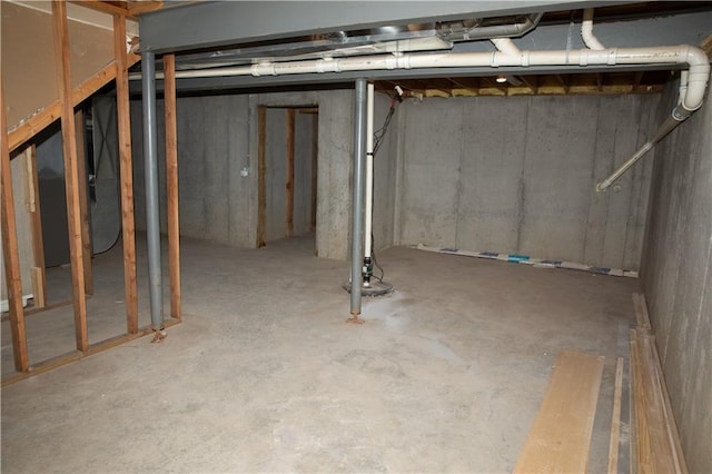 view of basement