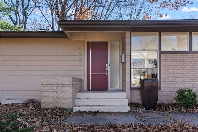 view of doorway to property