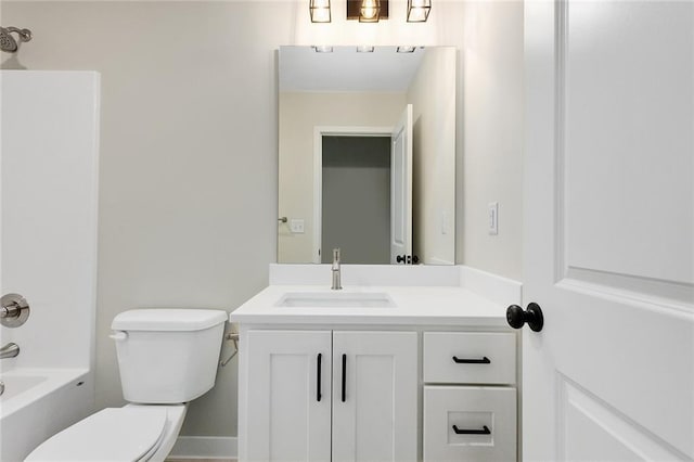 1316 N Holland Ct, Independence, MO 64056 - full bath featuring toilet, vanity, and shower / washtub combination