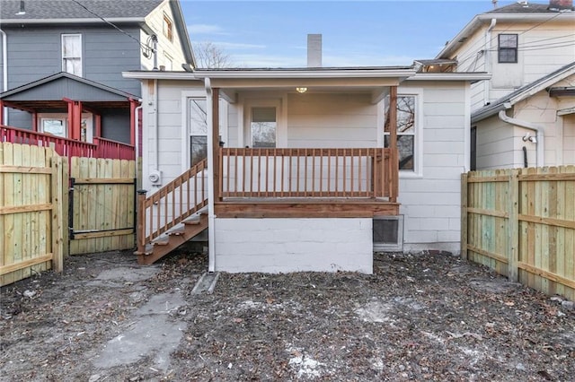 exterior space featuring covered porch