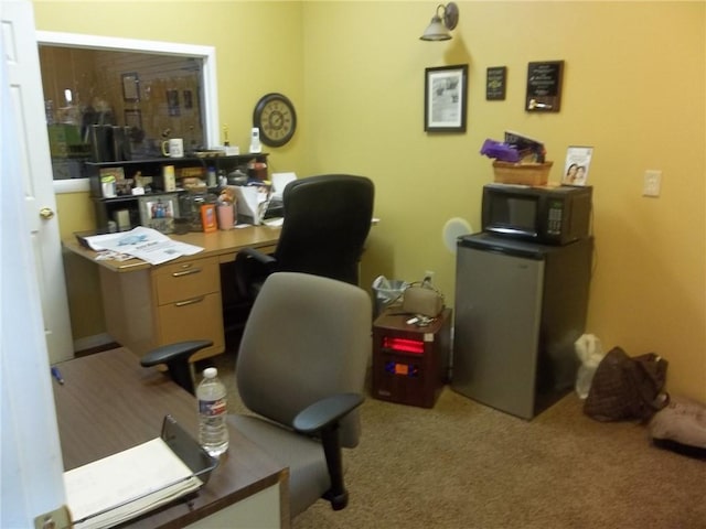 view of carpeted office