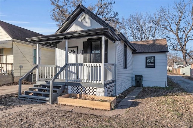 bungalow-style house with a porch