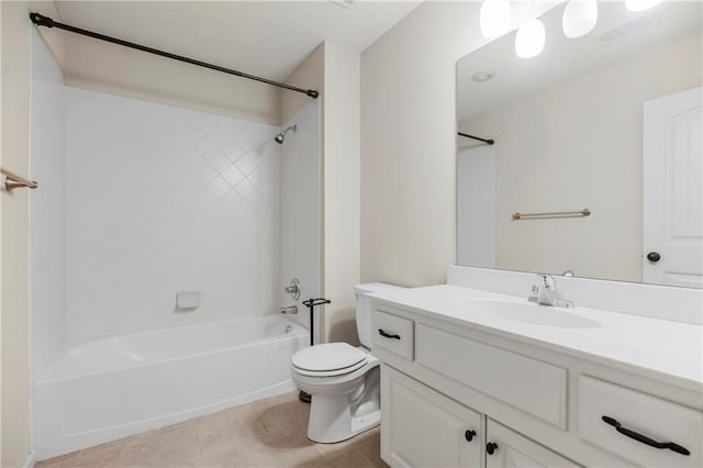 9509 W 164th St, Stilwell, KS 66085 - bathroom featuring vanity, shower / bathtub combination, and tile patterned flooring