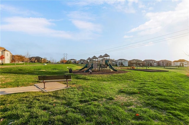 9509 W 164th St, Stilwell, KS 66085 - community playground with a residential view and a yard