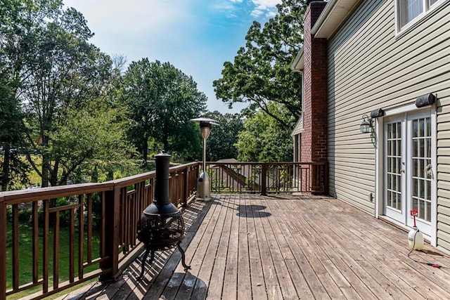 deck with french doors