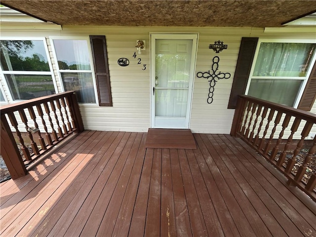 423 Elm St, Mound City, KS 66056 - view of wooden porch