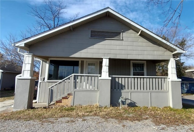 bungalow-style home with a porch