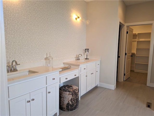 14709 Fairway St, Leawood, KS 66224 - full bathroom with double vanity and a spacious closet