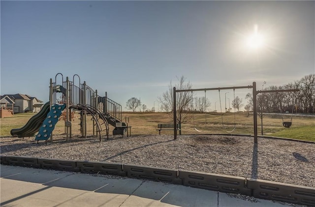 view of jungle gym