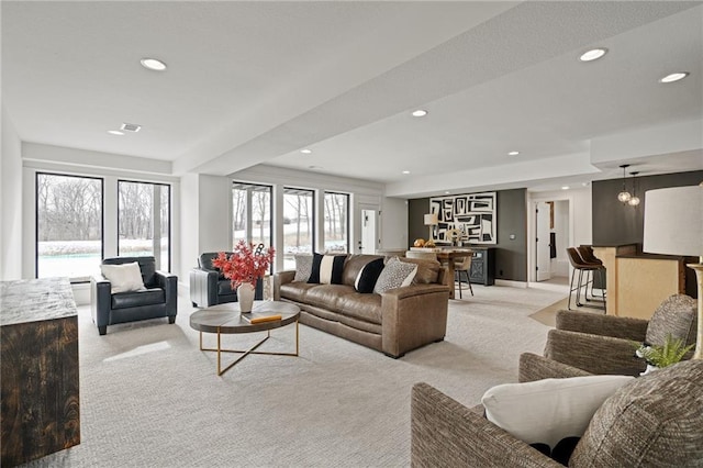 view of carpeted living room