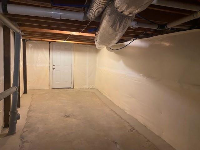 view of basement