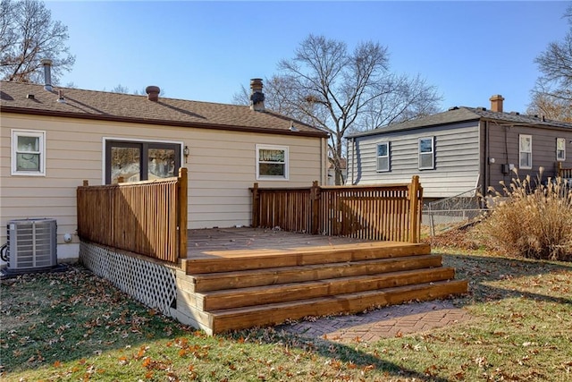 5032 NE 57th Ter, Kansas City, MO 64119 - deck with central air condition unit