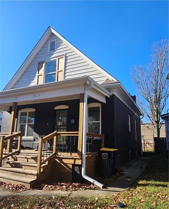 bungalow with covered porch