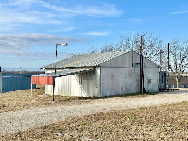 view of outdoor structure