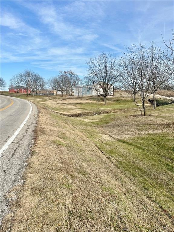 view of street with a rural view