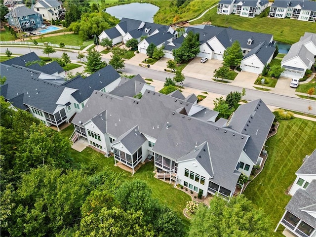 drone / aerial view featuring a residential view