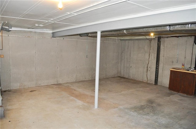 view of basement