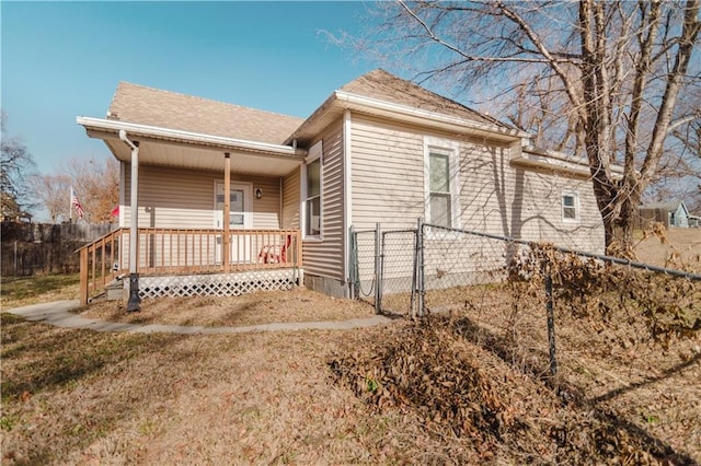 exterior space featuring a porch