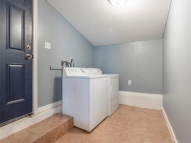 laundry area featuring independent washer and dryer