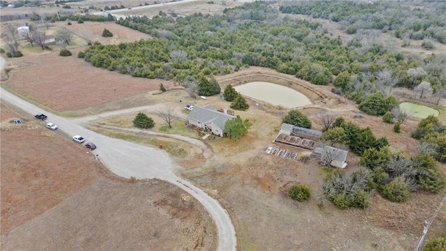 drone / aerial view featuring a rural view