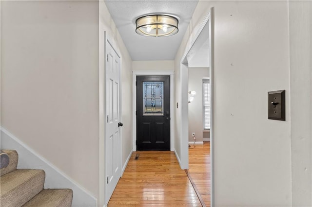 entryway featuring light hardwood / wood-style floors